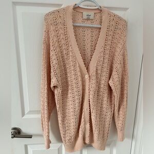 Aritzia Light Pink Knit Cardigan